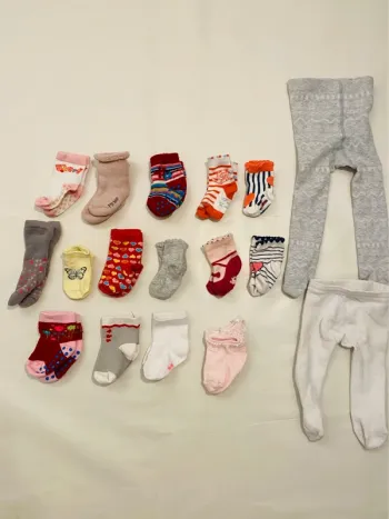 Lot 14 paires de chaussettes fille bébé 13-15