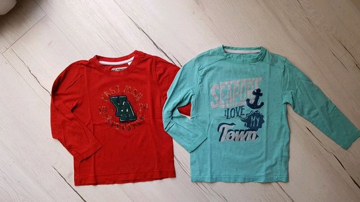 Lot de 2 tee shirts manches longues garçon 5ans la redoute vertbaudet