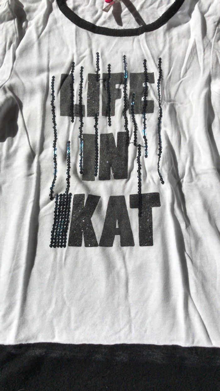 Tee-shirt blanc et noir Orchestra 6 ans - photo numéro 2