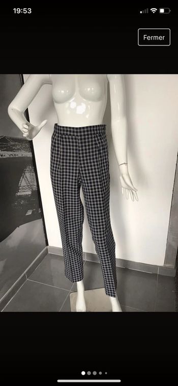 Pantalon vintage taille haute marine et écru made in France 🇫🇷