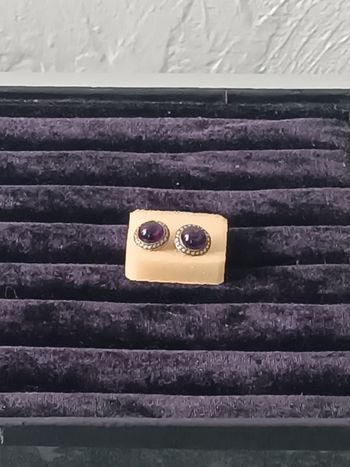Boucles d'oreilles argent améthyste