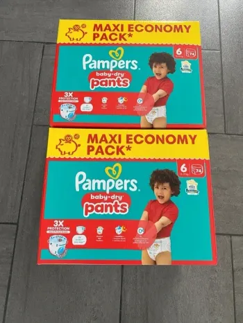 148 couches Pampers baby-dry Taille 6 T6