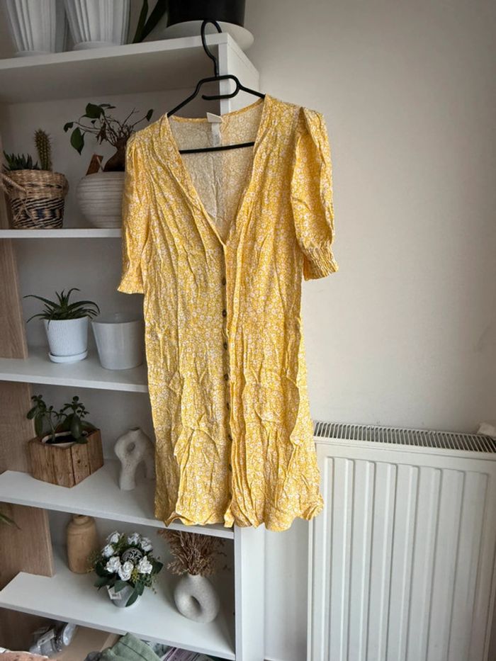 Robe H&M jaune fleurie