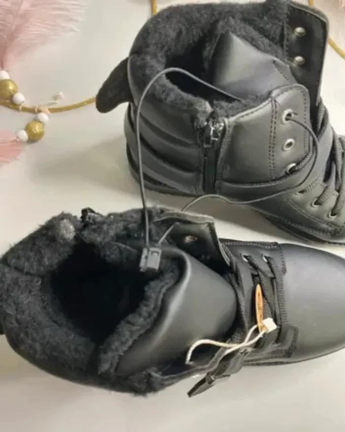 Bottines fille - neuf - noire - Defacto - Taille 35 - photo numéro 4