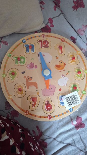 Puzzle horloge en bois neuf