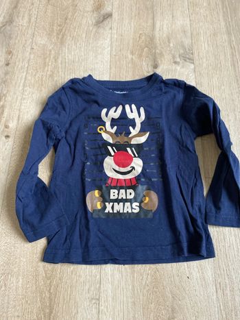 T-shirt manche longue Noël 3 ans