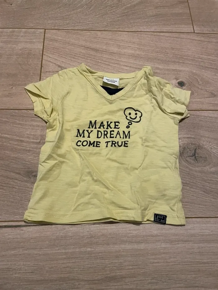 T shirt tape a l'œil 6 mois