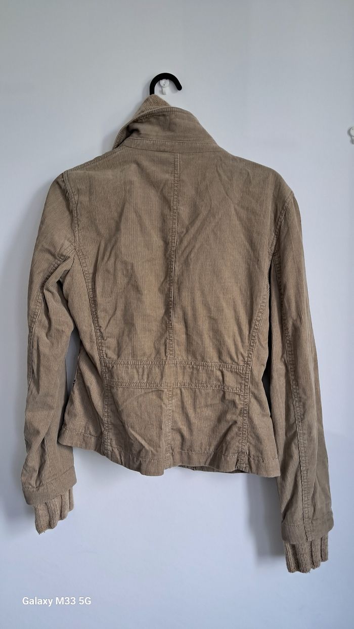 Blouson Veste Mexx Corduroy Beige Kaki Col Torsadé Taille 42 M/L - photo numéro 3