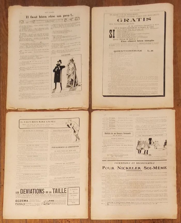 Lot de 4 anciens journaux Nos loisirs 1906 vintage - photo numéro 12