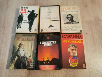 Livres de poche lot de 6 livres des années 50-70