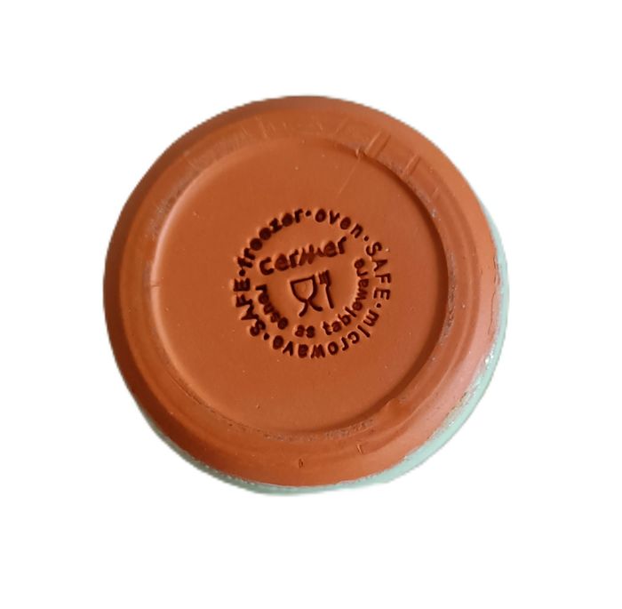 4 pots de yaourt vert pâle. La Fermière. Grès - photo numéro 6