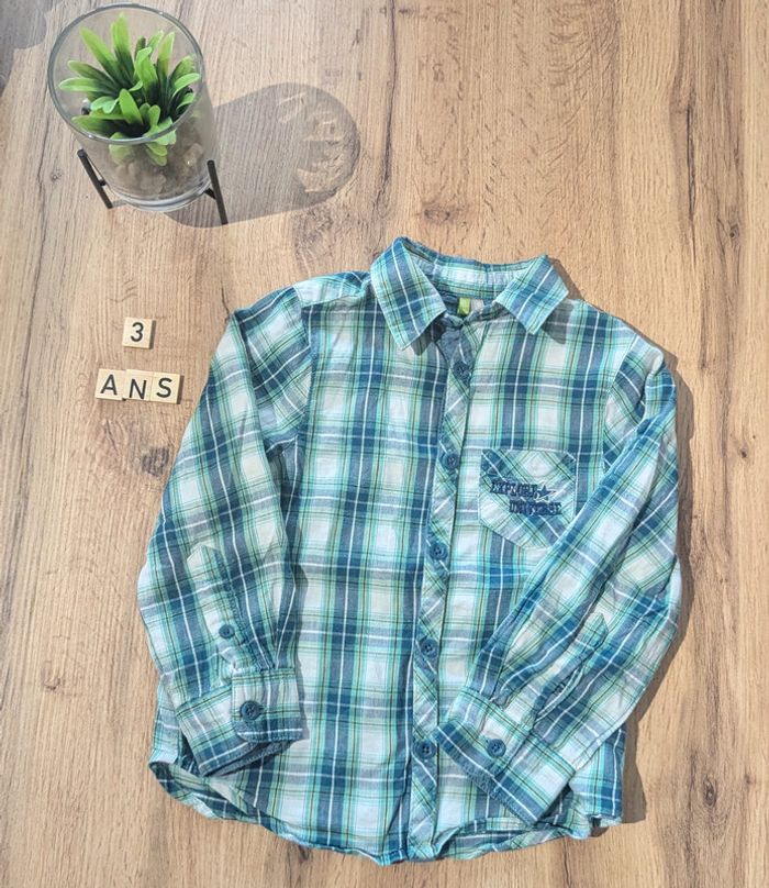Chemise à carreaux - 3 ans - 98cm