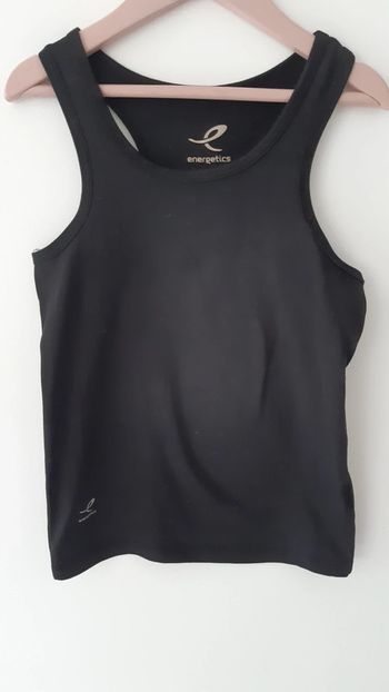 Débardeur fille noir – 8 ans / 128 cm – Energetics – Très bon état