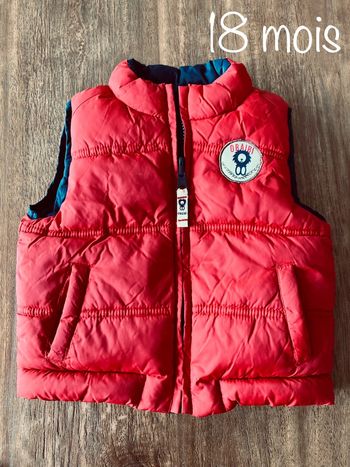 Doudoune sans manches garçon 18 mois