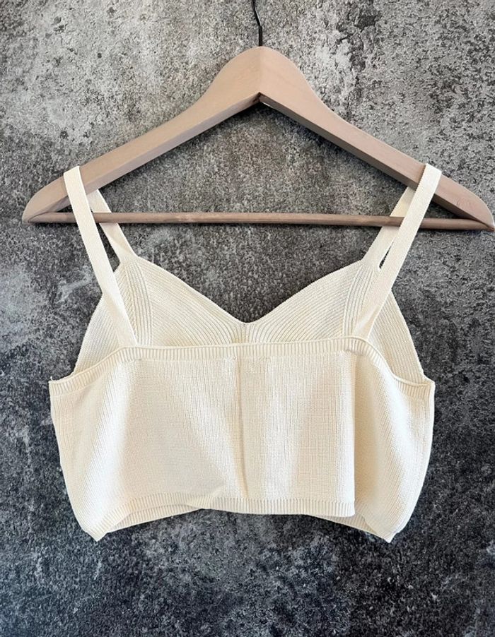 Top court blanc femme Atelier Evene taille S Top corto Top corto Kurzes Top - photo numéro 3