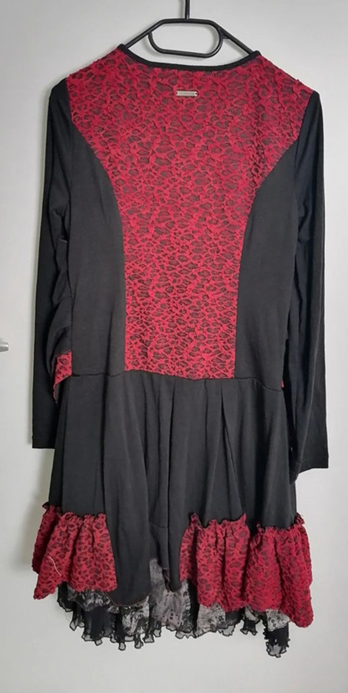 Robe et veste asymétrique 2 en 1 noir rouge Taille M C'fait pour vous - photo numéro 10