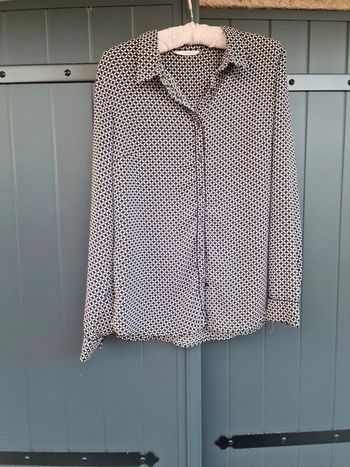Chemise imprimé rétro camaieu