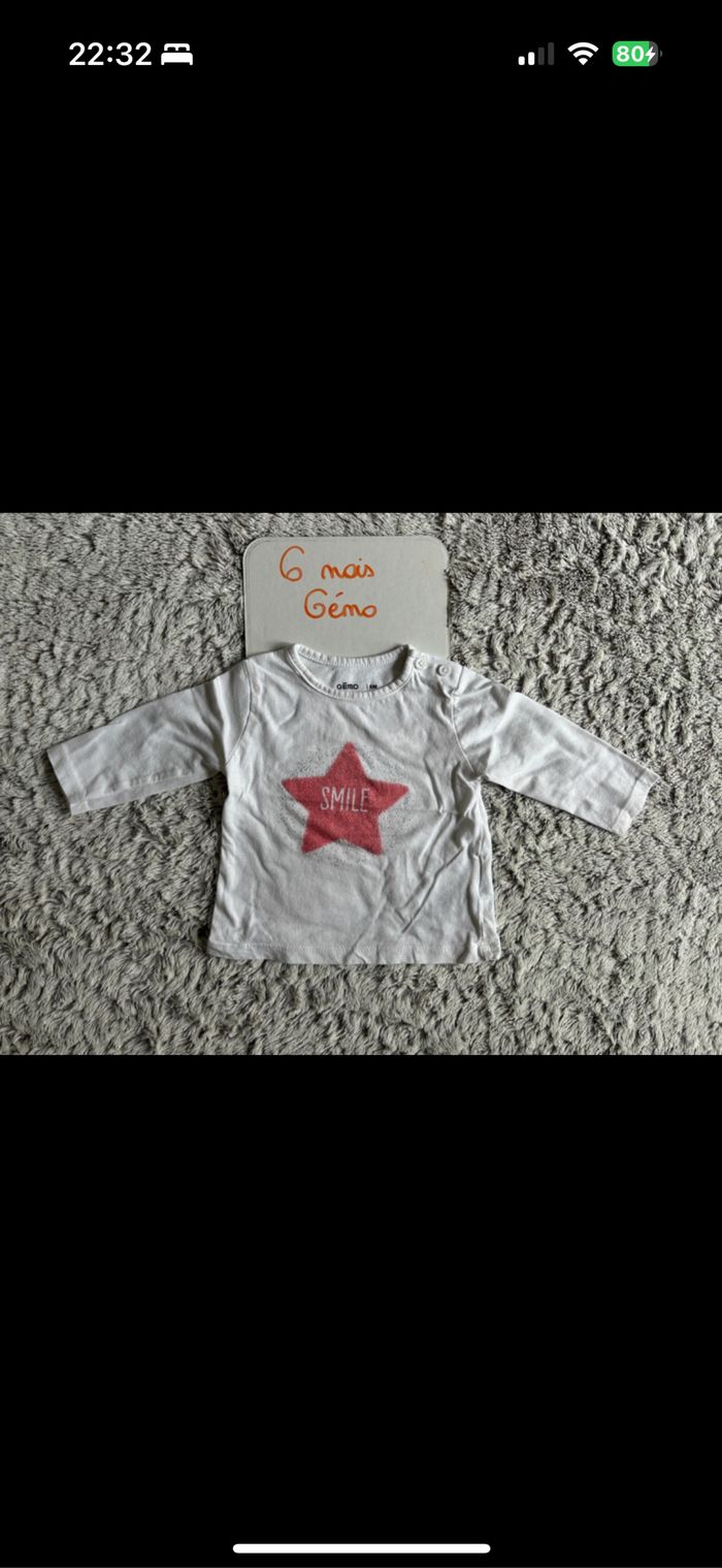 T-shirt manches longues 6 mois