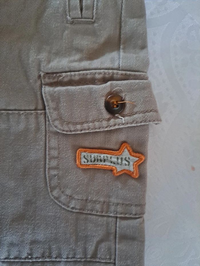 Lot de 2 pantalons beige et marron 3 mois 100%coton - photo numéro 4