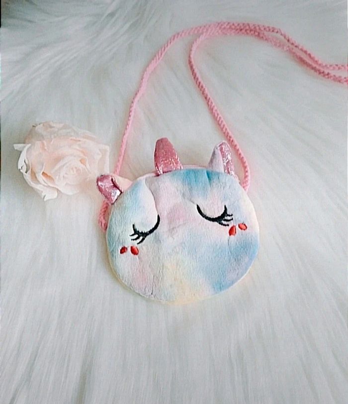 🌸 Joli petit sac Licorne 🦄 enfant tout doux 🌸
