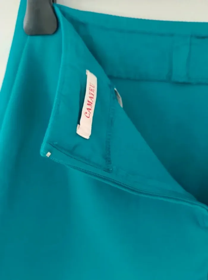 Jupe Camaïeu t.36 turquoise - photo numéro 5