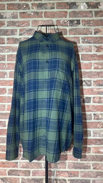 Chemise à carreaux bleu et verte H&M Regular Fit  Taille L / 40