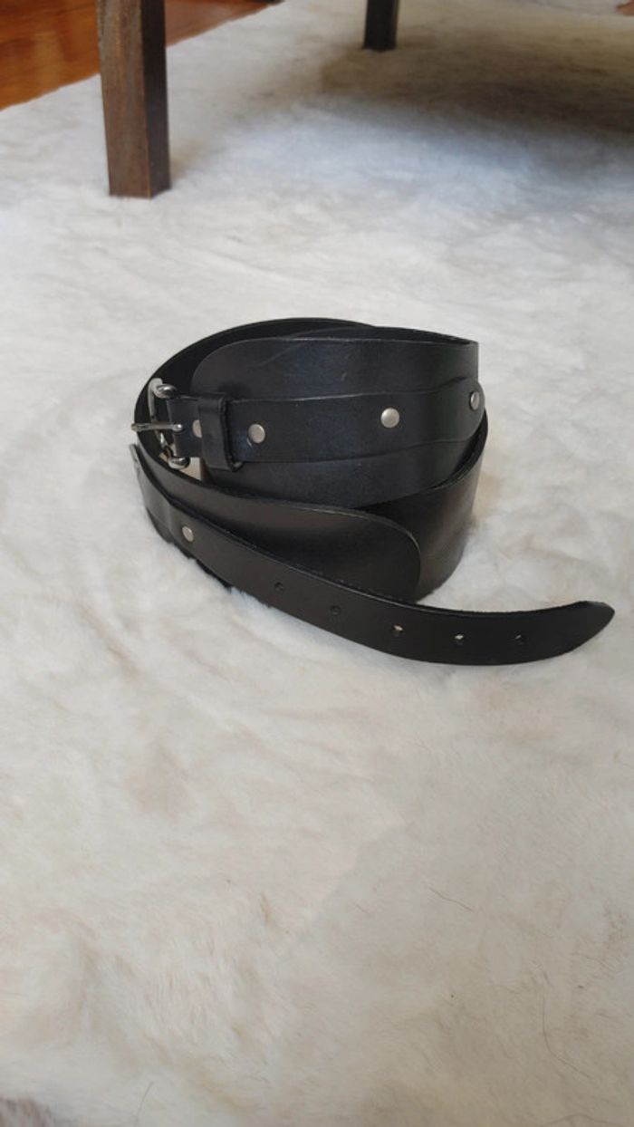 Ceinture en cuir véritable vachette - photo numéro 3
