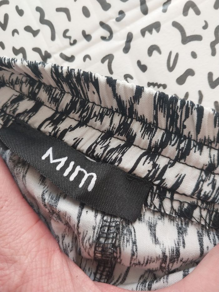 Jupe courte imprimée noir & blanc – MIM – T. M - photo numéro 5