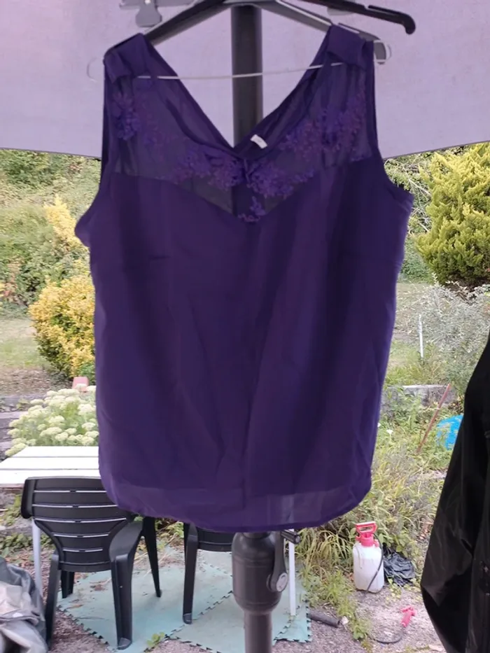 Débardeur femme violet - photo numéro 4