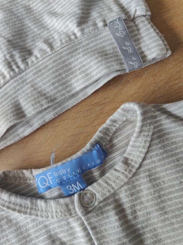 Ensemble gilet et bonnet bébé - photo numéro 3