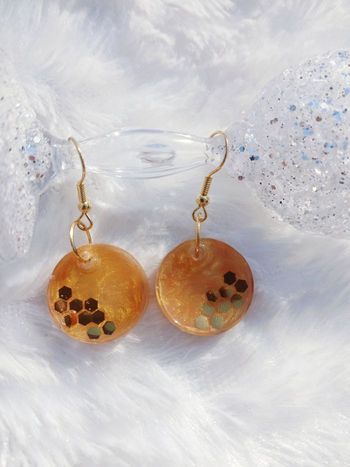 Boucles d'oreilles nid d'abeille 🐝