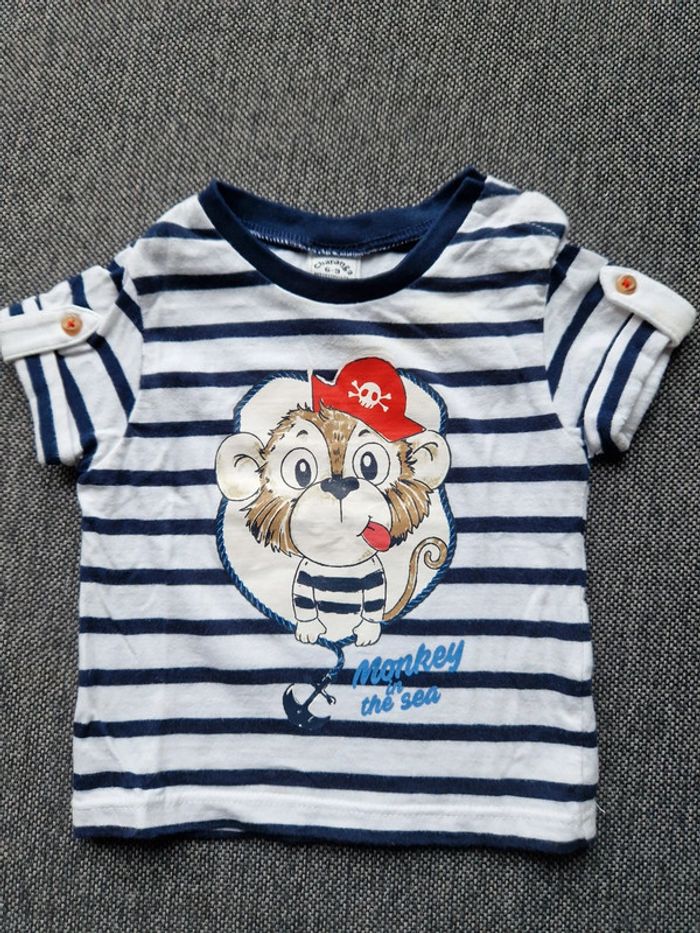Ensemble pantalon et 2 T-shirt 9mois - photo numéro 4