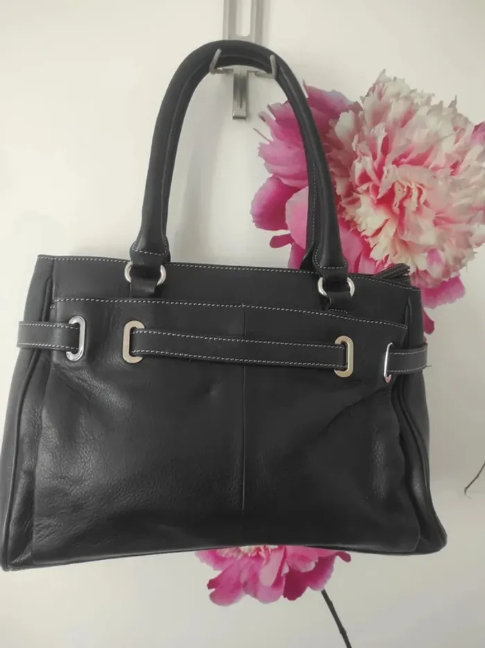 Sac à main en cuir noir La Bagagerie état neuf - photo numéro 4