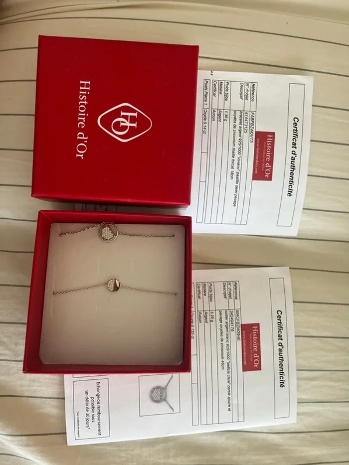 Collier + bracelet argent - Histoire d’or - photo numéro 3