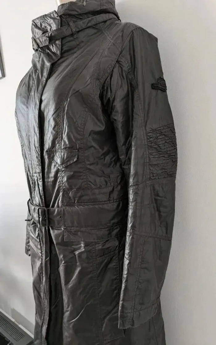 Parka manteau marron imperméable - IKKS - taille 36 - photo numéro 4