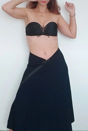 Jupe longue noire chic taille 1/2