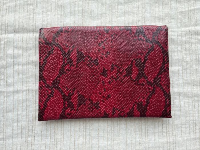 Pochette mango motif écaille bordeaux et noir neuf - photo numéro 5