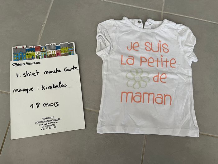 T shirt fille 18 mois