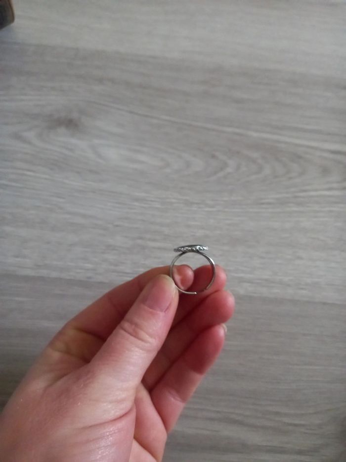 Bague argentée réglable - photo numéro 3
