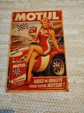 plaque publicitaire motif motul neuf