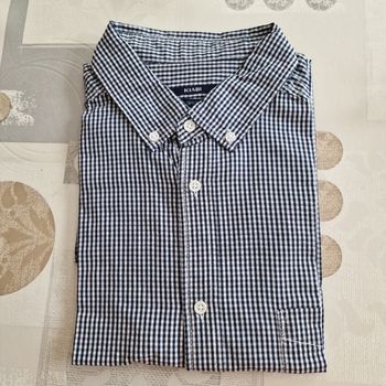 chemise avec petits carreaux bleus