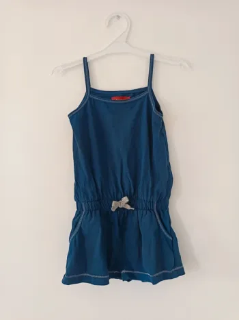 Combishort à nœud bleu marine fille 3 ans Tissaia