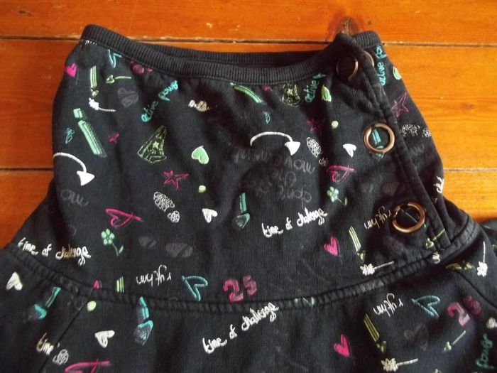 Sweat noir imprimé col montant Bilook 12 ans/152 cm (SW2) - photo numéro 2