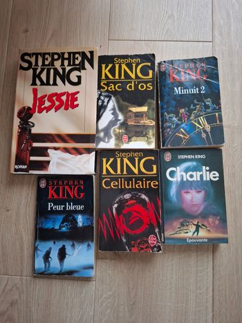 Lot de 6 thrillers de Stephen King en bon état