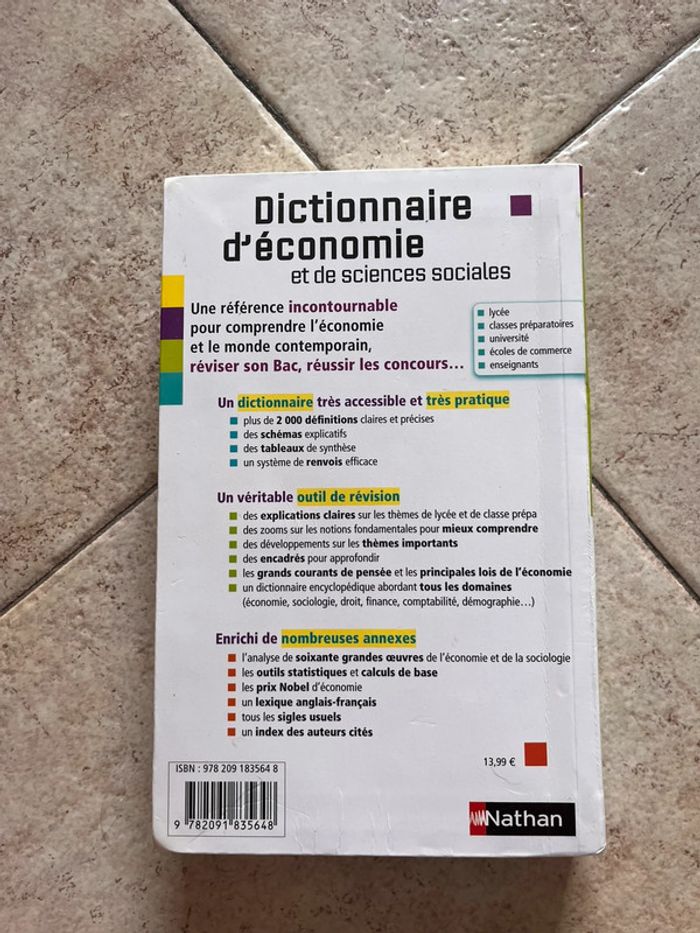 Dictionnaire d’économie et de sciences sociales, Nathan, lycée - photo numéro 2