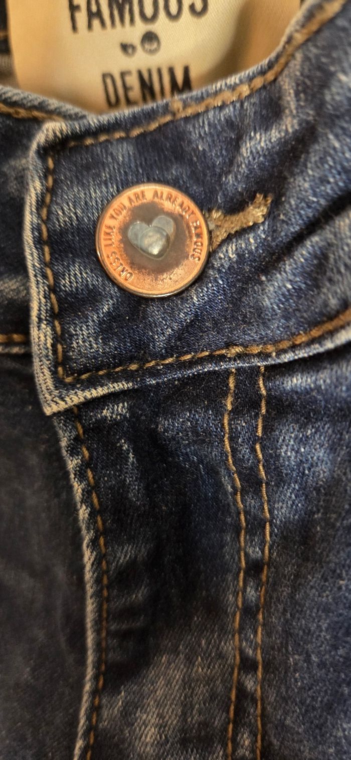 Jean Wiya Femme – Design italien 🇮🇹 – Slim effet usé & détails stylés – Taille M (38/40) - photo numéro 6