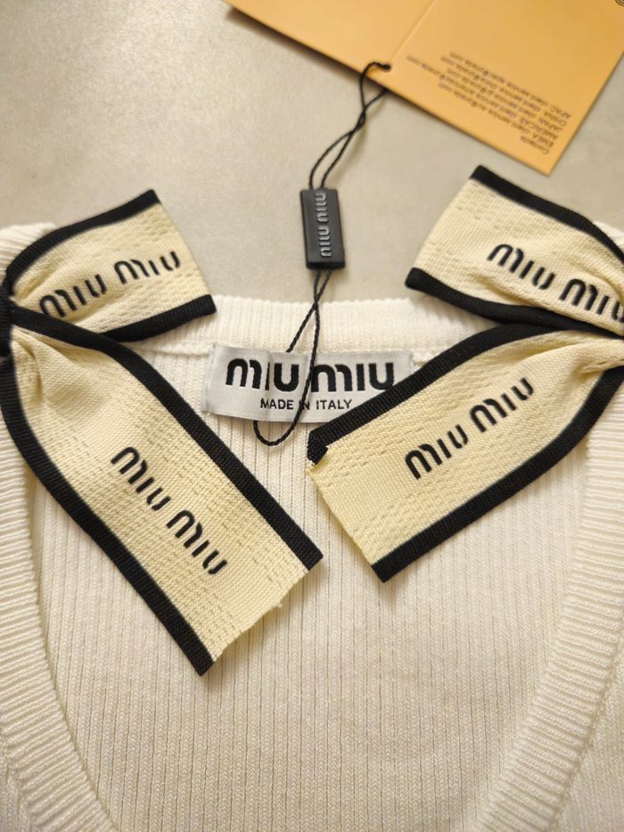 Débardeur Miu Miu noir blanc - photo numéro 3