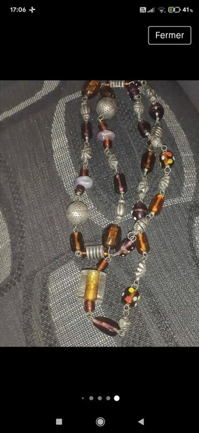 Collier perles de verre - photo numéro 2