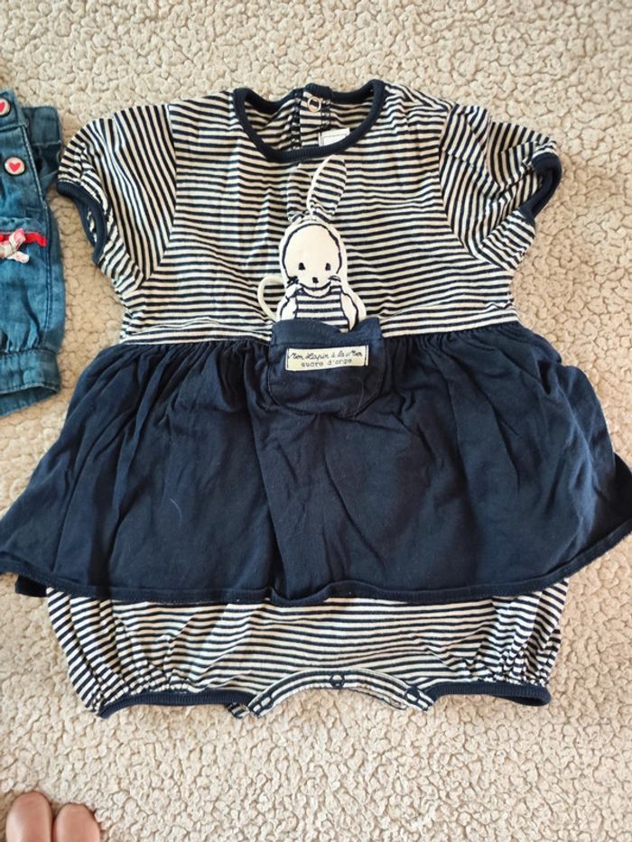 Lot de 2 combi short 6 mois - photo numéro 2