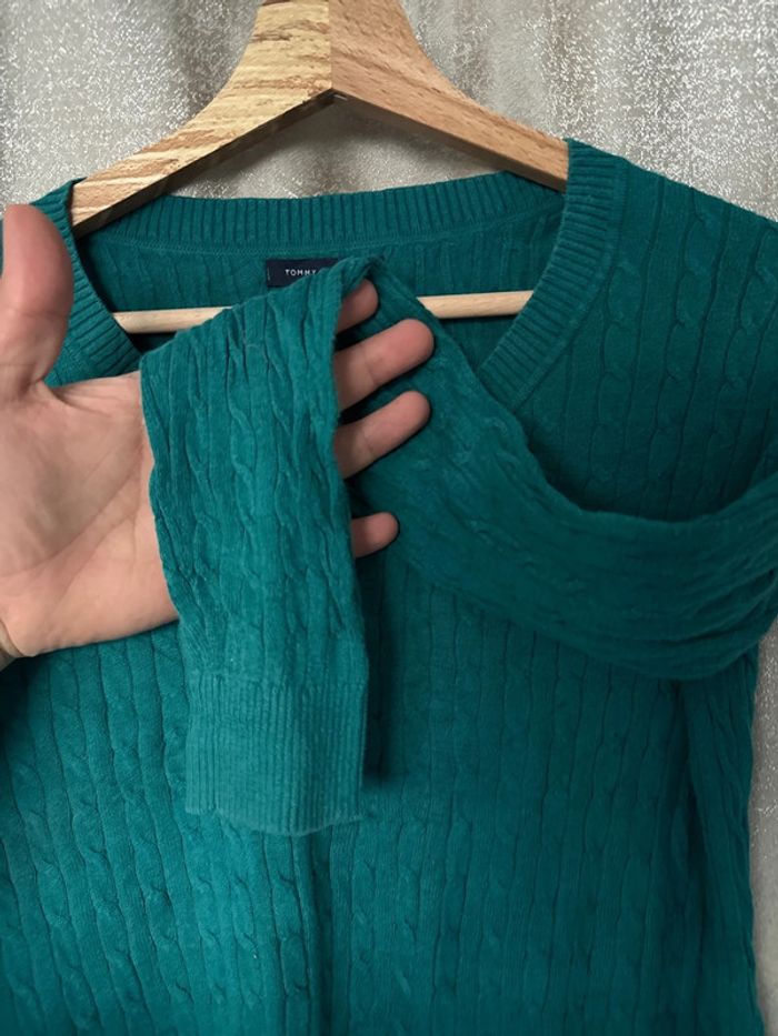 Pull col rond Tommy Hilfiger femme – Taille S – Vert sapin - photo numéro 5